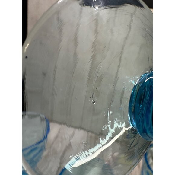 Vtg EAPG Bryce Brothers Style Water Goblet Diamond Quilted Aqua Blue 4" Set 4 - Picture 5 of 10